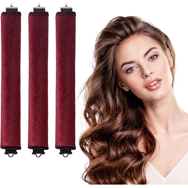 JAONLD Heatless Curls Lockenwickler Set – 3 Stück, Haarschonend, Samtbezogen, Für Alle Haartypen (Kaffeefarbe)