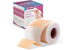 GAOMESIA 4x 300CM Pansement Cicatrice Silicone, Bande Réutilisable Douce et Confortable, Patch Cicatrisant Invisible pour Cicatrices de Césarienne, Chirurgie, Brûlures, Acné et Chéloïdes