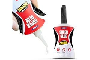 GH1200 Precision Control Super Glue Gel, 6g Superglue Gel Bonds in Seconds - Ultimate Micro-Dispensing for No-Mess Repairs, Non-Drip Ca glue