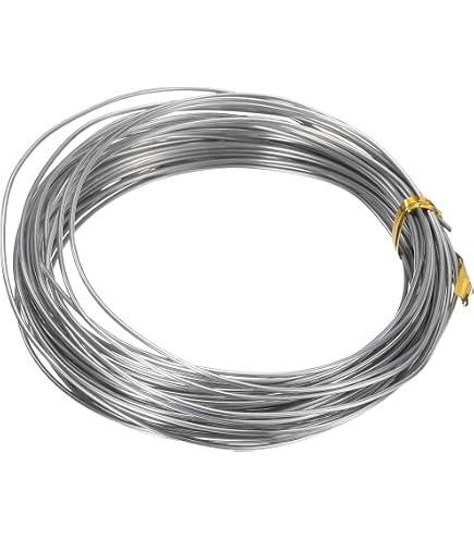 PATIKIL 99,99% Haute Pureté Zinc Fil, 2Rouleau 14 Calibre Pure Zinc Fil 2mm Doux Perles Fil Labo Scientifique Expérience Zinc Fil Outil (16,4 Ft/Rouleau