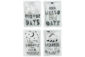 MIJOMA 4er Set Handwärmer Set, Wiederverwendbare Taschenwärmer mit Klickfunktion, sofort einsatzbereit, für Winter, Outdoor, Geschenke, Wichteln