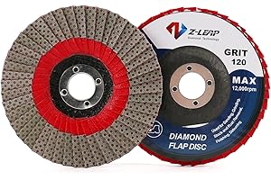 Z-LEAP 10,2 cm Körnung 120 Schleifscheiben 100 mm Klappe Schleifscheibe für Winkelschleifer Diamantschleifpad mit 5/8 Zoll Dorn