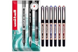 ‎UNI-BALL uni-ball Eye UB-150-10 Tintenroller mit Flüssigtinte, 1,0 mm, Schwarz, Blau, Rot, 6 Stück
