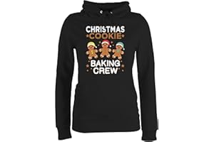 Shirtracer - Pullover Damen Hoodie Frauen - Weihnachten Geschenke Bekleidung - Christmas Cookie Baking Crew I Lebkuchenmännchen I Lebkuchen Männer I Gingerbread Man I Lebkuchenmann