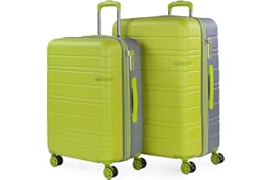 JASLEN - Maletas de Viaje Rígidas con Puerto USB 4 Ruedas Dobles ABS. Extensibles Duras Cómodas y Ligeras. Candado TSA. Tamaños Pequeña Mediana y Grande. 171200