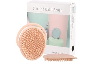 Xinstroe Baby Shampoo Brush, Hair Scalp Massager Silicone Scalp Care Brush Cradle Cap Brush(Pink)