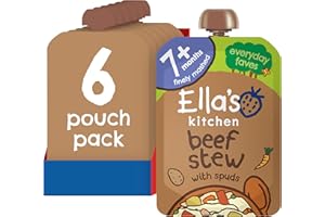 Ella's Kitchen Stage 2 from 7 Months Organic Wonderfully Warming Beef Stew with Spuds 130 g (Pack of 6)