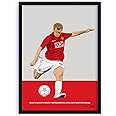 QUOTE - UNQUOTE ART, Paul Scholes Poster, Manchester United Merchandise, 13x17 inches, Black Frame