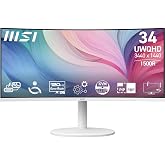 MSI 34" MODERN MD342CQPW Kurumsal Monit&ouml;r, UWQHD Kavisli 1500R VA 120Hz 1ms, Adaptive-Sync, Type-C