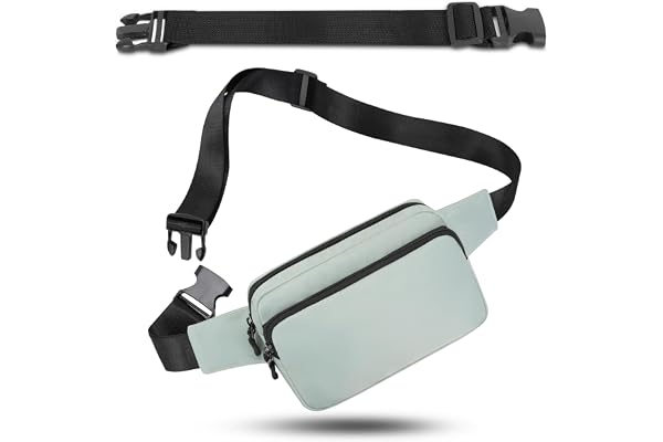 Magväska Bä Väska med 30 cm Förlängd Bältesrem Unisex Moderna Axelväskor Mobiltelefonfodral för Utomhusresor Vandring Hundträning Män och Kvinnor, ljusgrön, Einheitsgröße, Magväska med en 30