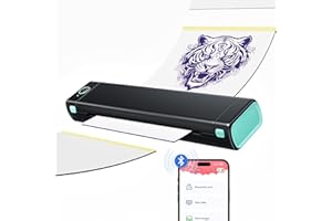 ITRIACE M08F Tattoo Stencil Drucker, Wireless Tattoo Transfer Drucker, mit 10 Blatt Tattoo Transfer Papier für Tattoo Künstler, Thermodrucker Tattoo Bluetooth Kompatibel mit Telefon, Tablet und Laptop