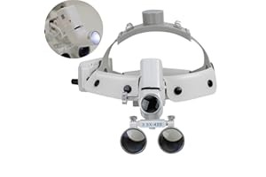 BONEW-ORAL Binocular Loupes Surgical Glass Magnifier+LED Headlight 3.5 X 280-380mm