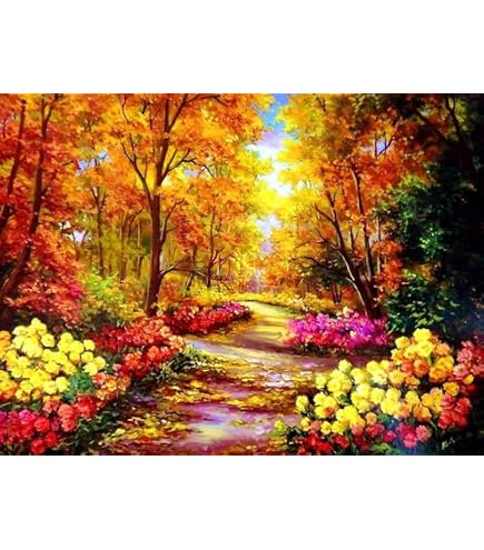 Vorgedrucktes Kreuzstich-Set „Flusslandschaft“ – 11CT, 40x50 Cm, Inkl. Garn & Zubehör Für Anfänger