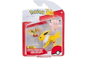 Pokémon PKW3510 zestaw figure, oficjalny zestaw figurek, piepi, drapfel, błysk
