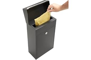 ARREGUI Bigen EP1004 Buzón Individual de Acero para Correo y Paquetería Pequeña | Buzón para Paquetes Flexibles | 46 x 28,5 x 16 cm | Negro