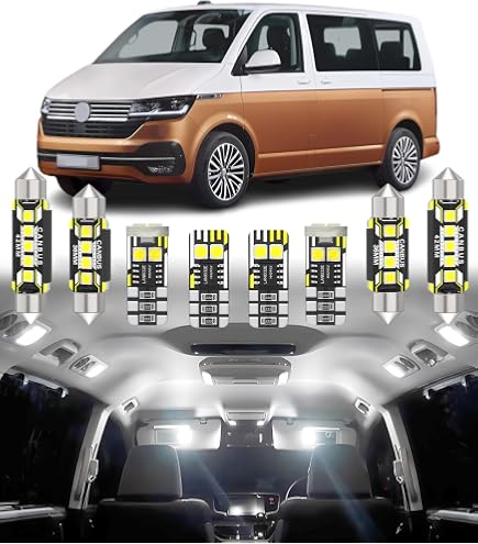 MaXtron Set Luci Interne T4 Transporter | Luce Bianco Caldo 3000K, Plug & Play - 2