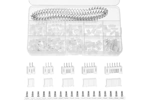 QWORK® 580 Stück JST Stecker Kit, JST-PH 2.0mm 2/3/4/5/6 Pin Adapter mit Pin-Crimpklemme