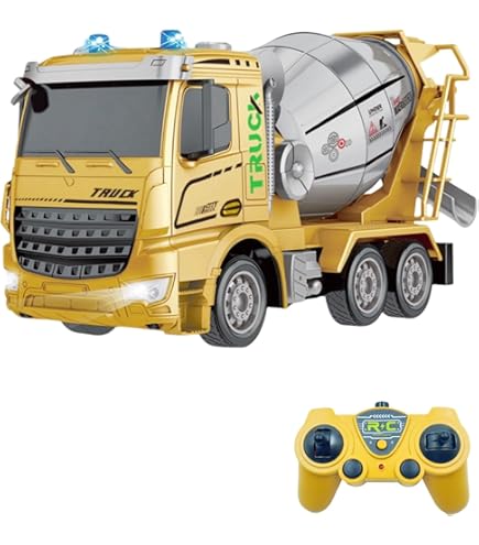 LioMaxi Bouwplaatsvoertuig, 1:32, op afstand bestuurd, met knipperende lichten, volledig functionele afstandsbediening, digitale tractor, speelgoed voor kinderen, cadeau voor kinderen (rul