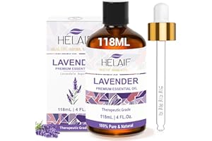 HELAIF Huile Essentielle de Lavande Vraie Bio 118ML – Huile Essentielle, Huile de Lavande Idéale pour Diffusion, Massage & Cadeau Bien-Être