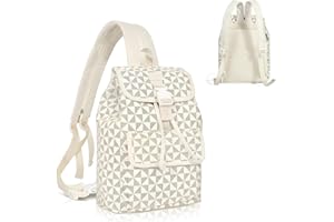 OSOCE Women's Small 2-in-1 Small Backpack Leather Shoulder Bag Theft-Proof City Backpack Waterproof Modern for School Work Travel