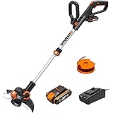 Worx WG163E Decespugliatore Tagliabordi a Batteria 20V, stelo in Alluminio regolabile , Rasaerba Elettrico da Giardino, Diame