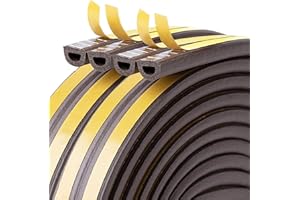 teeppo Guarnizione Finestra, 10M Schiuma Nastro Guarnizione Porta Autoadesivo per Porte e Finestre, Striscia di Gomma per Prova di Collisione, Rumore, Vento Freddo, Spogliatura del Tempo (10M Marrone)