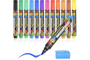 ‎EOOUOOIP EooUooIP Whiteboard Marker,12 Farben Whiteboard Stifte Set, Weißwandstifte,löschbarer Marker Whiteboard Trocken Abwischbare Stifte, für Schullehrer Bürotreffen Tafelstift Fensterkreide Stifte