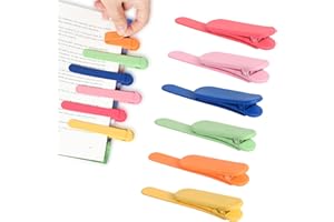 Book Marks for Reading Women, Kaluofan 6PCS Colorful Book Accessories, Silicone Bookmark Clip, Bookmarks for Women, Gifts for Mother Teacher Book Lover on Mother's Day,Birthday,Thanksgiving,Christmas