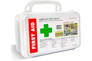 ‎GENERAL MEDI General Medi Erste Hilfe Set - 120-teiliges Premium Erste-Hilfe-Set für Haus, Auto, Reise, Büro, Sport, Wandern, Camping, Rettung
