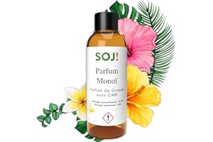 SOJ Concentré de Parfum Monoi pour Bougies, Création de Bougies Parfumées au monoi, sans CMR de Grasse 30ML