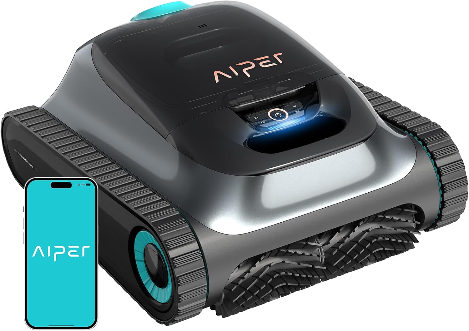AIPER Scuba S1 2026 Upgrade Robot Piscina Limpiafondos y Paredes, Aspirador Piscinas Fondos con Batería Mejorada 240 min, Navegación Smart de Alta Precisión, Filtración Ultrafina + App y OTA