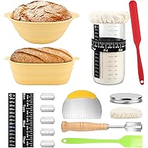 Charmofun Sauerteig Starter Set - 41-teilig Mit Gärkörben, Backmatte & Zubehör