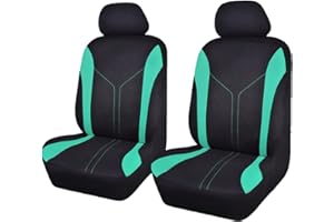 ‎FLYING BANNER Flying Banner Fashion Mesh Universal Passform entworfen Auto Sitzbezüge Set (Vordersitze, Mintgrün und schwarz)
