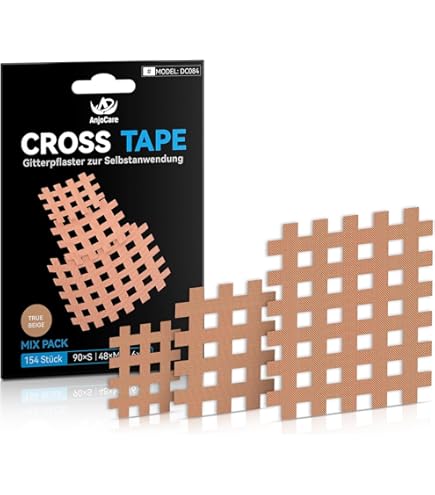 ACWOO Cross Tape, 177 individuale Griglia Tape, Cerotti Agopuntura Kinesiologico, 3 Colori e Dimensioni Misti Nastro a Griglia, per Agopuntura e Alleviare Il Dolore, Tensione Muscolare