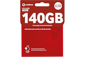 LOVE 2 SURF Vodafone SIM Card UK PREPAID PAYG £20 Bundle -40GB + (100GB FREE DATA every month for 3 months with regular top ups (Promotion request deadline of 19.01.2026) - Love2surf RETAIL PACK