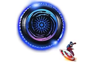 SUNSHINE SMILE Disco Volador Iluminado led,Night Glow Frisbee Organic Ultimate con 49 LED,Frisbee de Competición Funsport,Disco Ultimate Frisbee,Regalo de cumpleaños y Navidad para niños y Adolescentes