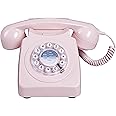 Wild Wood Retro 746 Telephone | Dusky Pink | Uses Standard Phone Socket