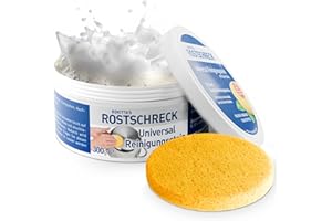 ‎ROKITTA'S ROSTSCHRECK Rokitta’s Rostschreck Universalstein für Küche – Putzstein Universalreiniger mit Gratis Schwamm – Universal Reinigungsstein, Bad, Edelstahl und mehr – 300g