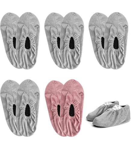 FengChuang 4 stuks schoenovertrekken, antislipzool overschoenen, flanellen overschoenen, herbruikbare overschoenen, voor woningen, bibliotheken, stofvrije werkplaatsen FengChuang 4 stuks schoenovertrekken, antislipzool overschoenen, flanellen overschoenen, herbruikbare overschoenen, voor woningen, bibliotheken, stofvrije werkplaatsen