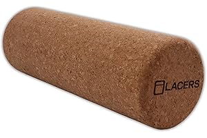 ‎LACERS Lacers PetrolLine Faszien Rolle Kork – Natürliche Premium Korkrolle für Faszientraining, Massage & Fitness – Rutschfest, Stabil & Nachhaltig – Ideal für Yoga & Pilates | Massageroller | Yoga Zubehör