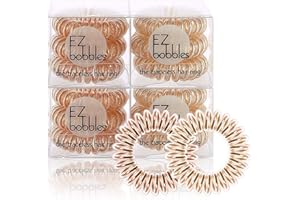 STYLANCE EZbobbles 12pcs Elastici per Capelli, elastici per capelli a spirale per donne e ragazze elastici per capelli in plastica serie multicolore a spirale (colore11)