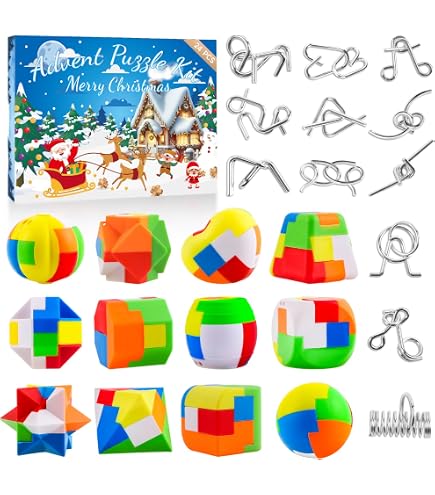 Giochi Di Pazienza Mini Labirinto 24 Pezzi: Giochi Di Abilità Portatili Per Bambini E Adulti, Calendario Dell'Avvento, Regalo Compleanno - 3