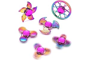 SCIONE 6-pack metall Fidget Spinners - Premium Sensoriska leksaker för ADHD och ångestlindring
