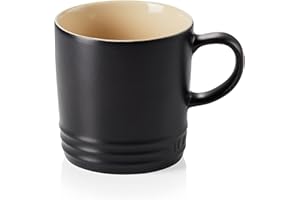 Le Creuset Taza de cerámica de gres, 0, 35 L, Negro Mate, 70302350000002