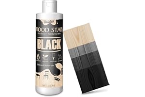 VIVIDYE Barniz de Madera (Negro) – 250ml Tinte para Madera de a Base de Agua para Muebles de Interior y Exterior, Gabinetes, Puertas y Más, Secado Rápido, Bajo Olor y No Tóxico, Fácil de Aplicar, Wood Stain