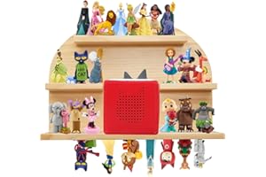 FURAOMEILI For Tonies Figures Shelf Magnetic,for Tonie box Wall Shelves,for Tonies Characters Organizer Audio Toy Figurine Storage Display Holder,Compatible Charging Station for Kid's Room,Pine,Arch(Natural)
