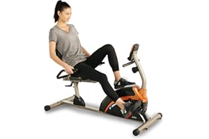 Exerpeutic Bicicleta estática reclinada de 300 lbs. Capacidad de peso con pulso