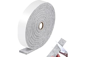 ENUTROF Samoprzylepna taśma filcowa, 5 m x 2 cm x 0,4 cm, taśma filcowa, do krzeseł, mebli lub okien, pochłaniacz kondensacji, pochłaniacz wilgoci (5 m – 2 cm)