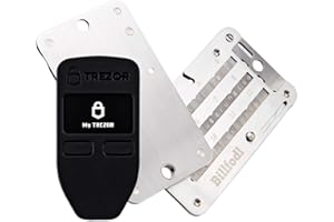 [BUNDLE] Trezor One + Billfodl Hardware Crypto Wallet | Store Your Bitcoin, Ehereum, ERC20 & More with Total Security | Cold Seed Storage SteelWallet + Trezor One Cryptocurrency Offline Hard Wallet