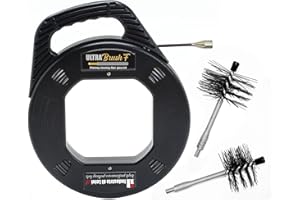 IL INDUSTRIA DI LEIVI Nuovo ULTRABrush | Kit pulizia Pulizia Canna Fumaria stufa a Pellet. Scovolo Spazzacamino compatibile con ogni tipo di canna fumaria. Set 3 pezzi. Con dispenser per un utilizzo pratico e veloce